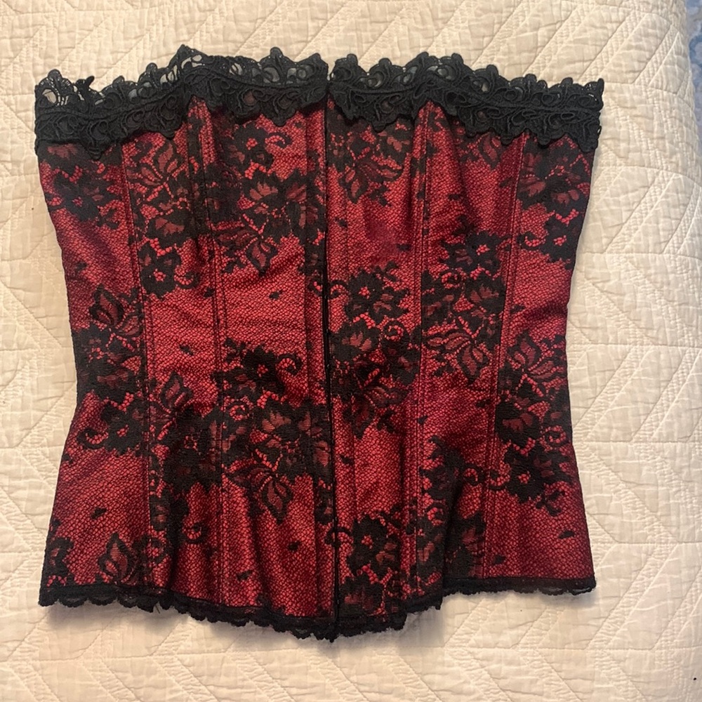 Red Lace Bustier Fredricks Of Hollywood
